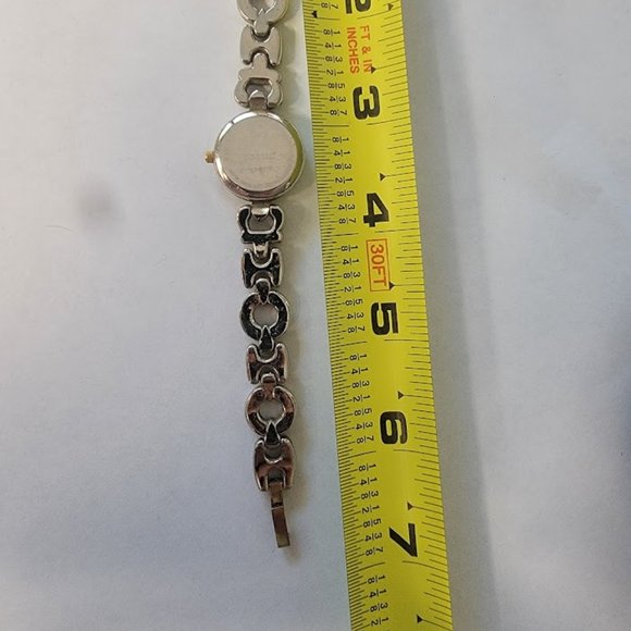 FOSSIL F2 ES-8678 Two-Tone White Face Watch 6.5" - Picture 3 of 6